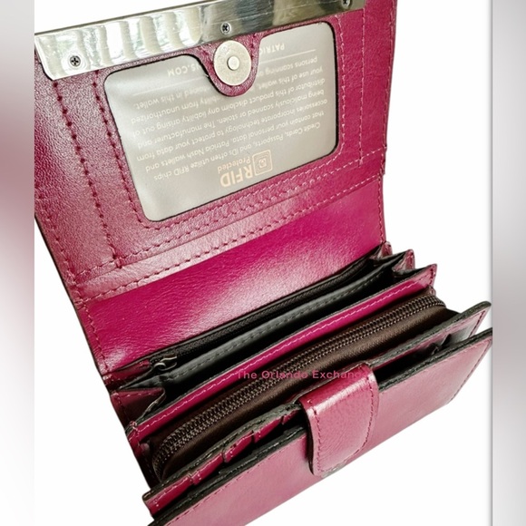 Patricia Nash Red Wallet with Embossed Floral Design - Picture 6 of 8